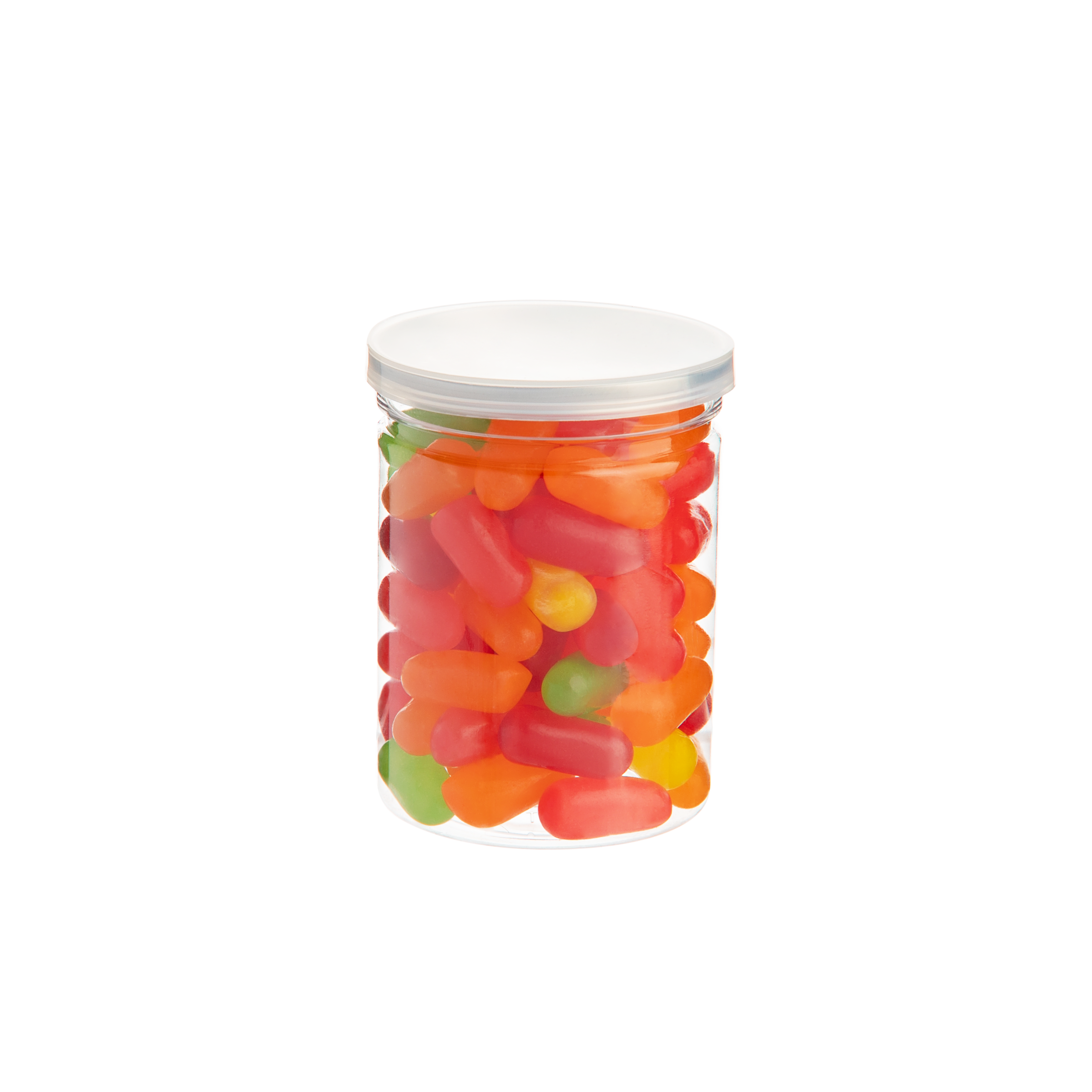 4 oz Round Clear Cans with Aluminum Peel-Off Seal and Snap-On Plastic Lid (200 Pack)